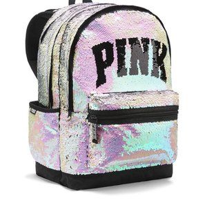 NEW VS PINK white sequin back pack